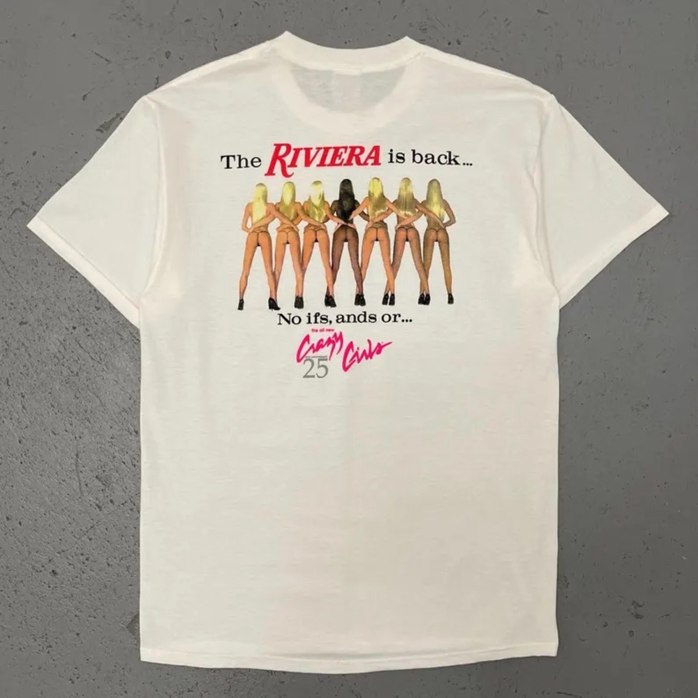 Vintage 2012 Crazy Girls 25th Anniversary Riviera Casino Rare T Shirt Large